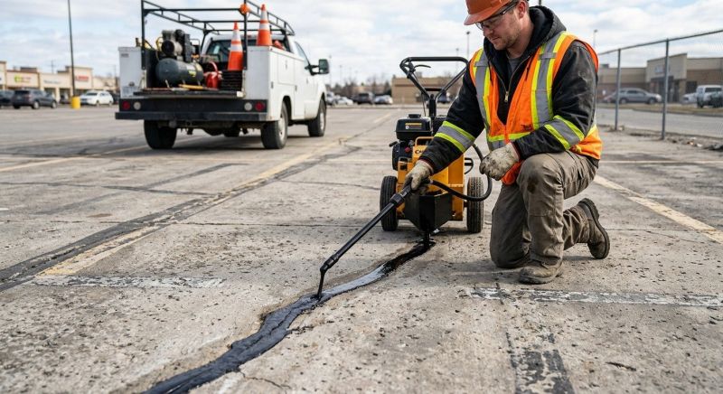 Concrete Crack Sealing in Des Moines, IA