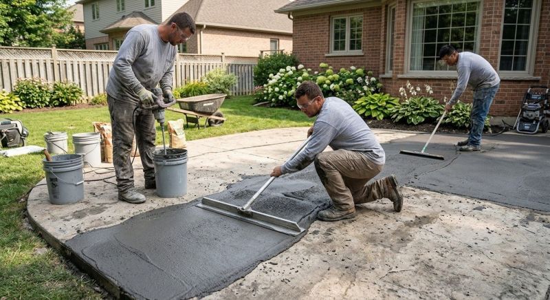 Concrete Patio Refinishing in Des Moines, IA