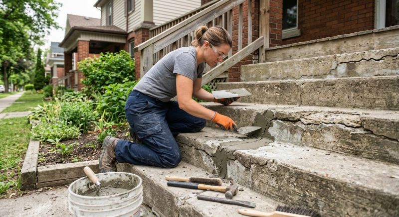 Cracked Stairs Repair in Des Moines, IA