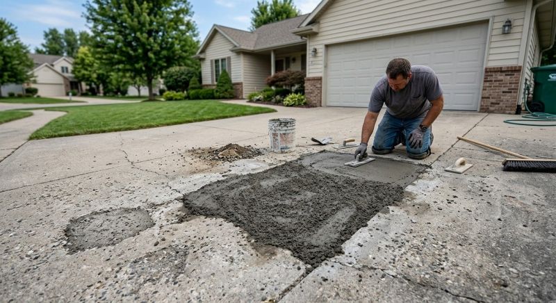 Concrete Driveway Patching in Des Moines, IA
