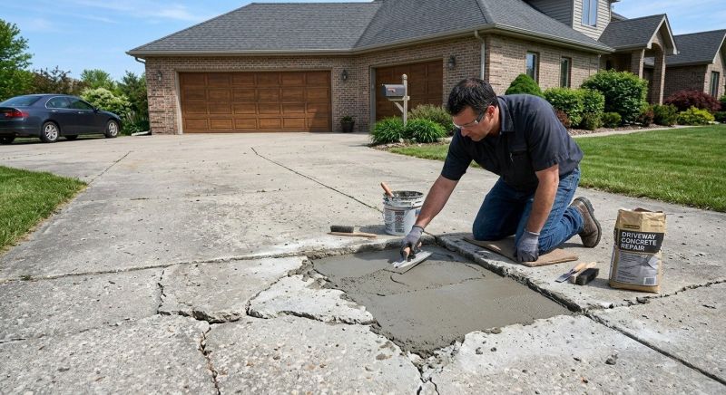 Concrete Driveway Repair in West Des Moines, IA