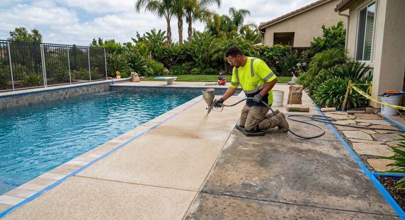 Concrete Pool Deck Resurfacing in Corpus Christi, TX