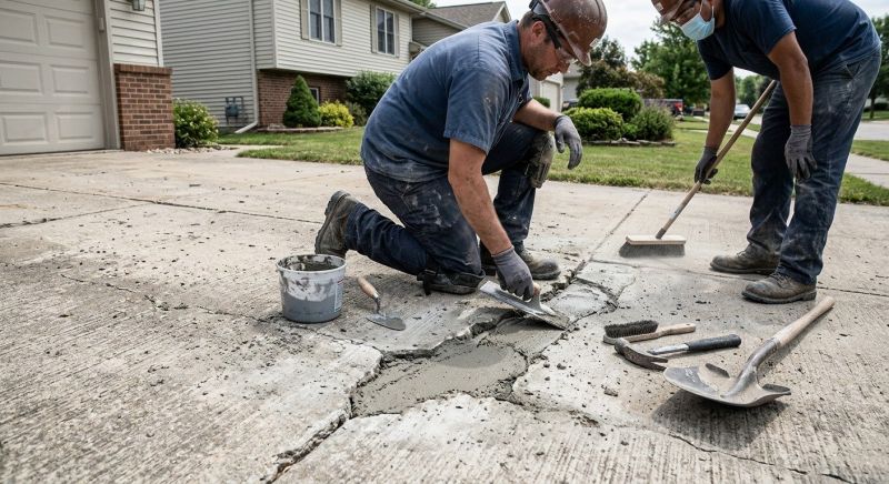 Garage Slab Repair in West Des Moines, IA