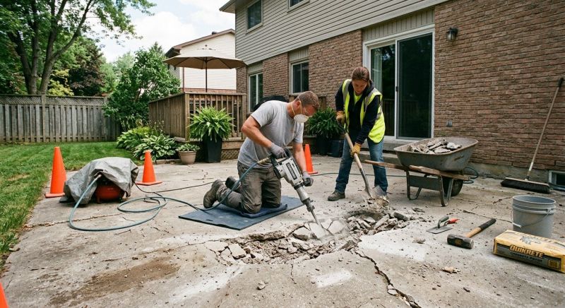 Patio Concrete Repair in West Des Moines, IA