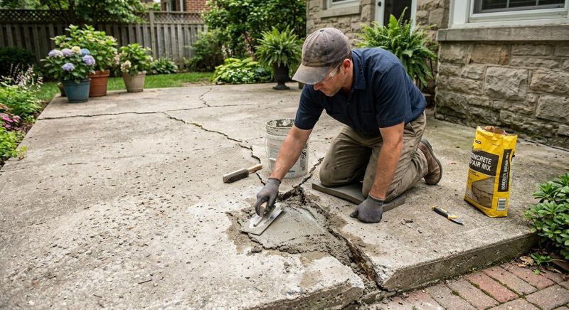 Patio Concrete Repair in West Des Moines, IA